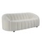 Homeroots 84" White Sherpa Sofa With Black Legs 491040 - alternate 1