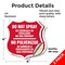 Signmission Bilingual No Spray Shield Sign Do Not Sp, 4 inch X 4 inch, Vinyl Decal, 2PK SHI-D-2PACK-4-366 - alternate 5