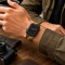 Elegani Leather Band Compatible with Apple Watch 38mm, Brown, Brown/Yellow Gold/Rose Gold Buckle LSCMPAM-BRN-38 - alternate 3