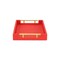 Homeroots 16" Red Wood and Vinyl Faux Shagreen Handmade Serving Tray With Handles 571242 - alternate 13