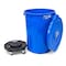 Magnum Tool Blue 44 Gallon Trash Can Set, Trash Can, Quiet Dolly, and Reinforced Lid, 1 Set CMTC-CLD0-44B01 - alternate 1