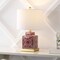Jonathan Y Catherine 22" Modern Transitional Ceramic/Metal Square Ginger Jar LED Table Lamp, Red/White JYL3044B - alternate 6