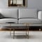 Homeroots 55" Brown Black and Gold Wood and Steel Three Tier Coffee Table 556709 - alternate 7