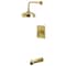 Kingston Brass Single-Handle Pressure Balanced Tub and Shower Faucet, Brushed Brass KB6347NDL - alternate 1