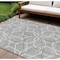 Homeroots 9' X 12' Gray And Ivory Geometric Washable Indoor Outdoor Area Rug 613011 - alternate 1