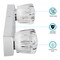 Dura Faucet 2 Valve Single Piece Wall Mounted 8 Center Distance 2 Crystal Acrylic Knob Handle DF-SA600A-CP - alternate 3