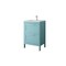 Homeroots 24" Blue Wood Freestanding Bathroom Vanity With White Sink And Two Drawers 627396 - alternate 5