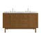 James Martin Vanities Laurent 60" Double Vanity, Honey Oak w/ 3 CM Carrara Marble Top 545-V60D-HNO-3CAR - alternate 1