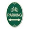 Signmission Bicycle Symbol Parking With Bidirectional Ar, 12 In X 18 In Architectural, Heavy Gauge Aluminum A-OV-G-1218-24314 - alternate 1