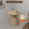 Leisuremod Dune 17 in Round Fiberstone Side Table, Pedestal Base, Weatherproof, Fully Assembled DST17BG - alternate 10