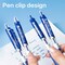 Deli Retractable Gel Pen 0.5mm, Blue Ink, Soft Grip, 12PK EQ10430 - alternate 4