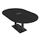 Skutchi Designs Racetrack Conference Table With Power Unit, 48 in W, 72 in L, Black HAR-RAC-48X72-DOU.BK-U999ST19-EBLK - alternate 1