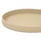 Homeroots 15in Taupe Faux Wicker Round Serving Tray 713545 - alternate 4