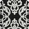 Homeroots 8' Black And Ivory Round Damask Washable Indoor Outdoor Area Rug 614409 - alternate 8