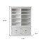 Homeroots 87" White Solid Wood Adjustable Four Tier Bookcase 397127 - alternate 8