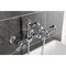 Kingston Brass Two-Handle Wall Mount Bridge Kitchen Faucet with Brass Sprayer, Polished Chrome KS2441ALBS - alternate 6