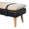 Homeroots 35in Black and Brown Genuine Leather and Solid Wood Upholstered Bench 723431 - alternate 9