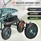 Vevor Rolling Garden Cart with Seat and Wheels Extendable Steer Handle Blue TC4501S-BL - alternate 7