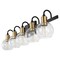 Jonathan Y Marais 36.5" 5-Light Iron/Glass Rustic Vintage LED Vanity Light, Black/Brass Gold JYL3556A - alternate 11