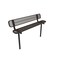 Mytcoat 6ft Outdoor Bench with Back, Inground, Brown, Expanded Metal, Textured Coating 804183 - alternate 1