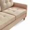 Homeroots 87" Beige Polyester Blend Sofa With Ottoman With Natural Legs 544960 - alternate 8