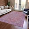 Homeroots 8' X 10' Pink And Lavender Medallion Washable Indoor Outdoor Area Rug 616289 - alternate 6