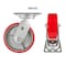 Hyw Products Heavy Duty Caster 6in Red Polyurethane on Cast Iron Wheel, Swivel 40-60S-A1-PC(R) - alternate 3
