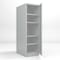 Pucel Heavy Duty Storage Locker, Single Door, 24inW x 36inD x 74inH, 4inBase, Adjustable Shelves, Gray DLCU-2436-1-AS-B - alternate 1