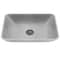 Vigo Duomo 18inL x 13inW x 4inH Concreto Stone Rectangular Vessel Bathroom Sink in Gray VG04063 - alternate 1