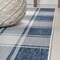 Jonathan Y Sabine Traditional Farmhouse Bold Gingham Navy/Cream 2 ft. x 8 ft. Indoor/Outdoor Runner Rug TSN203B-28 - alternate 7