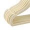 Elama Home 50 Piece Kids Non-Slip Velvet Cloths Hangers with Notched Shoulders in Cream 750124337M - alternate 6