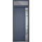 Vdomdoors Steel Door Deux 0729 Gray Graphite Transom Window Stainless Inserts Single Modern Painted-W36xH80+1 DEUX0729EXD-GRE-W36 x H80+16-Left-hand Inswing - alternate 5