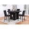 Homeroots 25" Black Wood and Velvet Counter Height Bar Chair 564780 - alternate 6