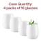 Smarty Had A Party 12 oz. Solid White Elegant Stemless Plastic Wine Glasses (64 Glasses), 64PK 3712-WH-CASE - alternate 7