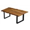 Homeroots 68" Brown And Black Solid Wood Sled Base Dining Table 379788 - alternate 2