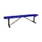 Leisure Craft 6' Standard Bench With No Back, Perforated Metal, Portable, Navy B6XPP-PERF-NAVY - alternate 1