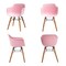 Homeroots Set Of Four Pink And Brown Heavy Duty Plastic And Wood Juvenile Side Chairs, 4PK 554663 - alternate 7