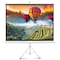 Pyle 72 Inch Outdoor Projector Screen with Stand-Portable Fold Out Roll Up Screen with Tripod Stand, White PRJTP72 - alternate 1