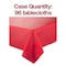 Smarty Had A Party 54 x 108 Red Rectangular Disposable Plastic Tablecloths 96 Tablecloths, 96PK 813270-RD-CASE - alternate 9