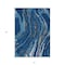 Homeroots 8' X 10' Navy Blue Gold And Copper Abstract Washable Indoor Outdoor Area Rug 600243 - alternate 5