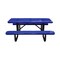 Leisure Craft 6' Standard Picnic Table, Perforated Metal, Portable, Navy T6XPP-PERF-NAVY - alternate 5