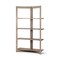 Homeroots 72" Brown Solid Wood and Wood Four Tier Bookcase 380596 - alternate 1