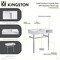 Kingston Brass 36" Solid Surface Console Sink with Stainless Steel Legs, 8-Inch, 3-Hole, Matte White/Matte Black KVPB3368SQA80 - alternate 5