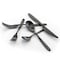 Megachef La Vague 20 Piece Flatware Utensil Set, Stainless Steel Service for 4 in Matte Black MCFW-LA VAGUE-MATTEBLACK - alternate 5