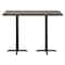 Flash Furniture Bennett 30 in x 60 in Solid Wood Indoor Tabletop in Dark Brown with 22 in x 22 in Bar Height GSF-REC3060-DKBRN-T2222B-GG - alternate 7