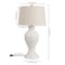 Jonathan Y Elicia 31 in. Coastal Bohemian Hand Woven Water Hyacinth Urn LED Table Lamp, White JYL1015D - alternate 8