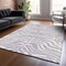 Homeroots 9' X 12' Lavender And Ivory Animal Print Washable Indoor Outdoor Area Rug 600628 - alternate 9