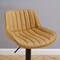 Homeroots Set of Two 31" Yellow And Black Faux Leather And Steel Swivel Low Back Adjustable Height Bar Chairs 524980 - alternate 8