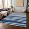 Homeroots 5' X 8' Navy Blue Ivory And Gray Striped Washable Indoor Outdoor Area Rug 597344 - alternate 6