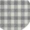 Homeroots 8' Gray And Charcoal Round Plaid Washable Indoor Outdoor Area Rug 595399 - alternate 8